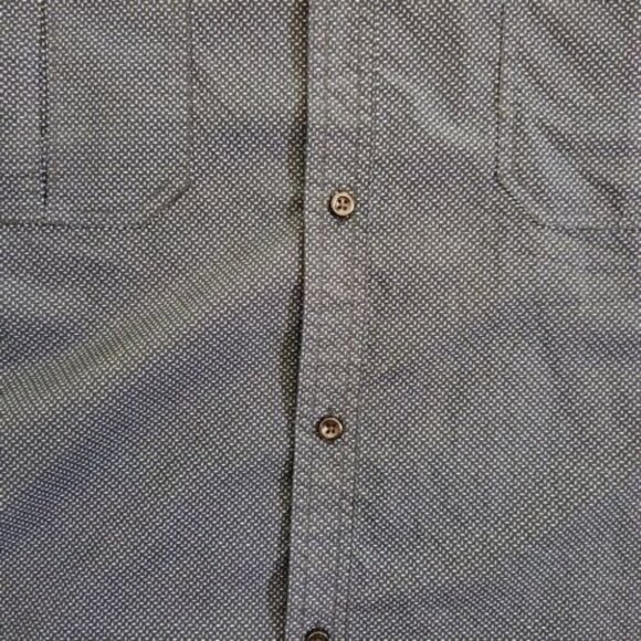 Steve’s Jeans Shirt Men's 3X Button Up Short Sleeve Blue Geometric Pattern - Picture 8 of 16